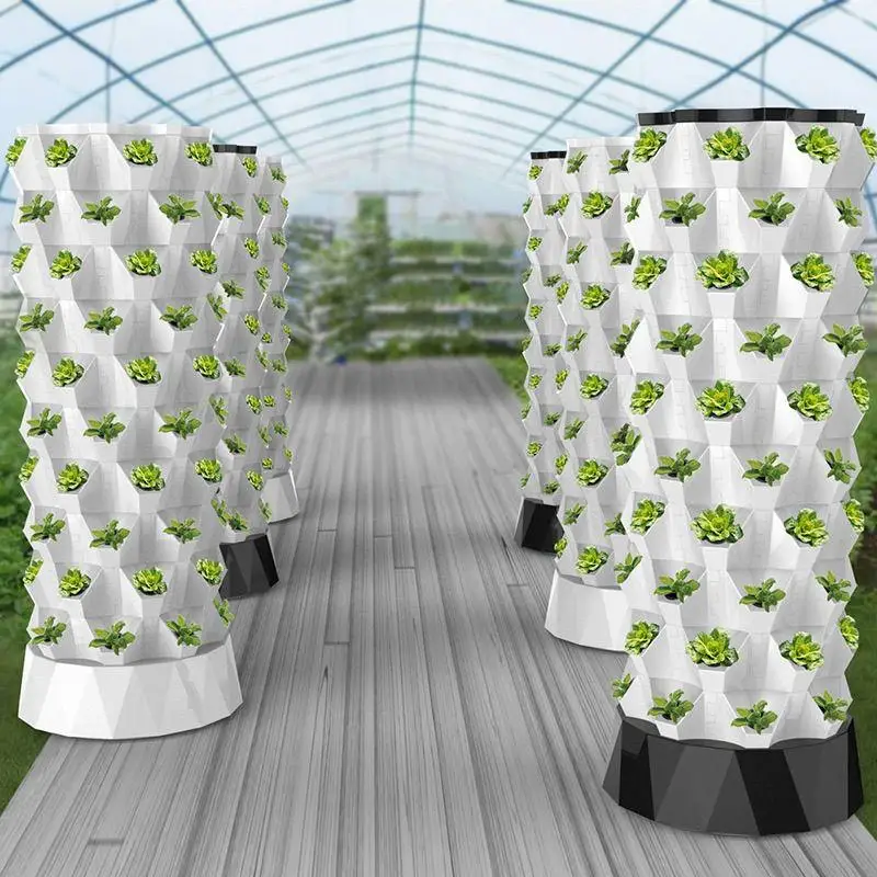 Hydroponic Tower - Torre de cultivo hidropónico vertical, maceta