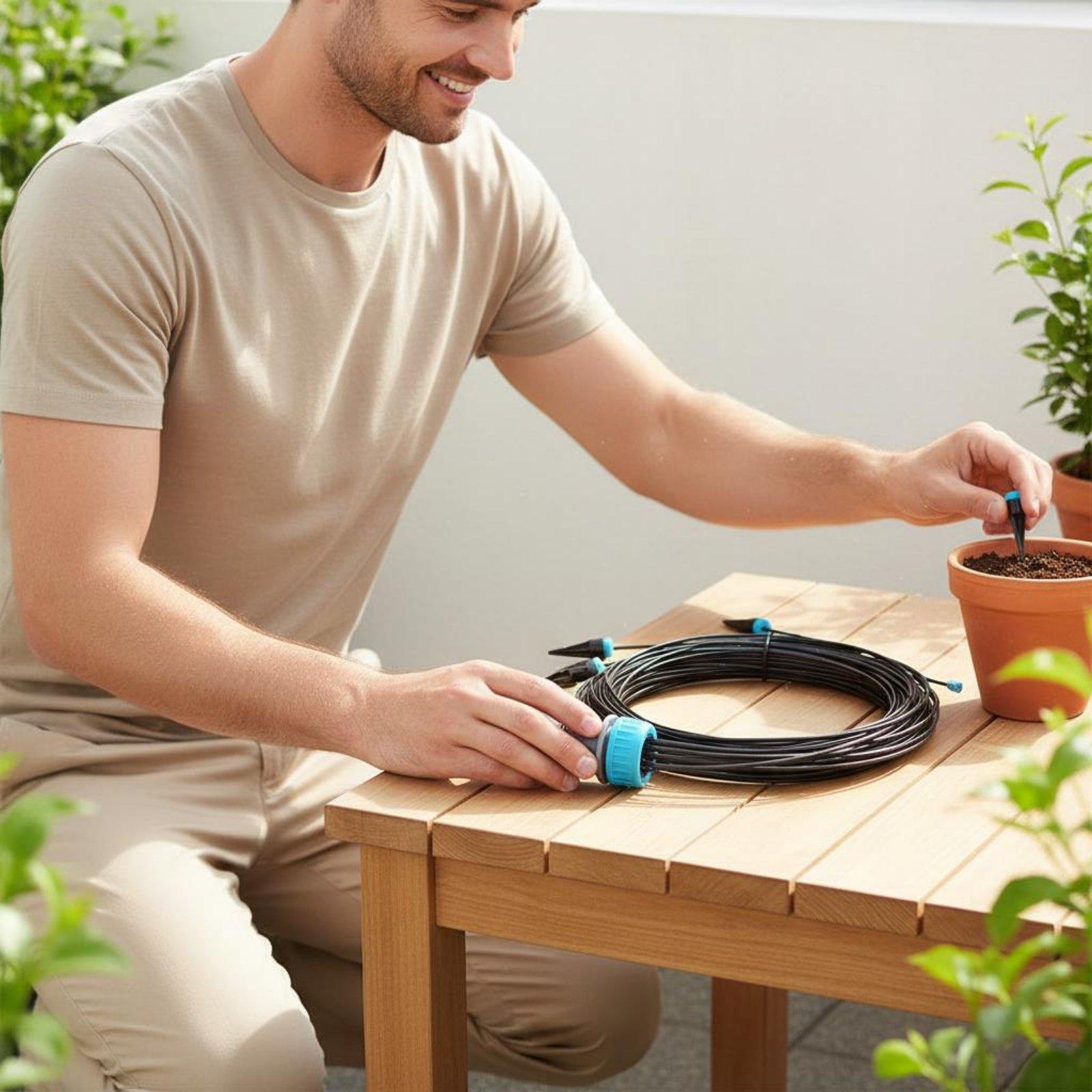 Kit de riego por goteo con 10  - Automatic Watering reseña y precio