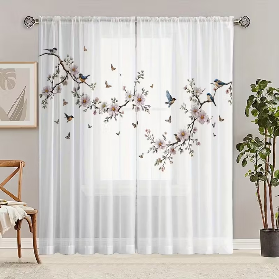 2 Cortinas Transparentes con E - Garden Camera reseña y precio