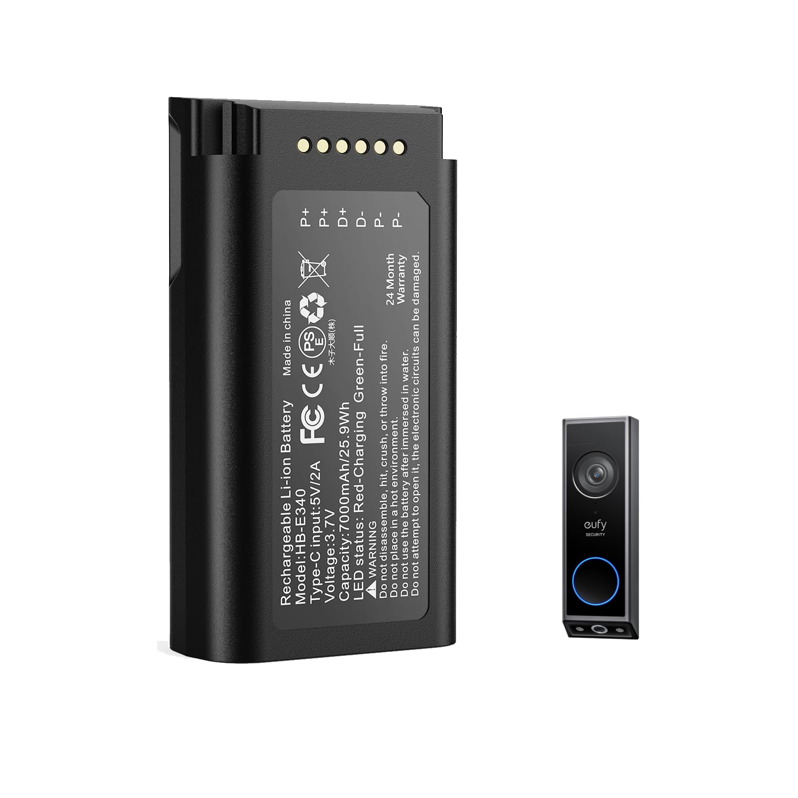 Batería de litio recargable de - Eufy Camera S340 reseña y precio